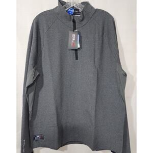 RLX Ralph Lauren Fit Performance Terry Pullover Grey 1/4 zip men's XL NWT